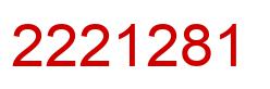 Number 2221281 red image