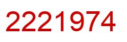 Number 2221974 red image