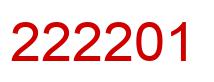 Number 222201 red image