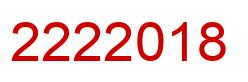 Número 2222018 imagen rojo