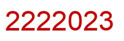 Número 2222023 imagen rojo