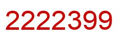 Number 2222399 red image