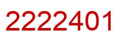 Number 2222401 red image