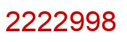 Number 2222998 red image