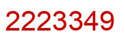 Number 2223349 red image