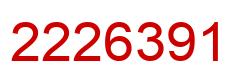 Number 2226391 red image