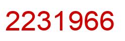 Number 2231966 red image