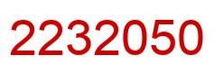 Number 2232050 red image