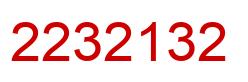 Number 2232132 red image