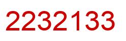 Number 2232133 red image