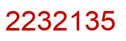 Number 2232135 red image
