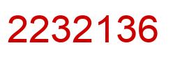 Number 2232136 red image
