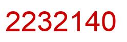 Number 2232140 red image