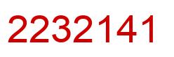 Número 2232141 imagen rojo