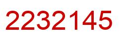 Number 2232145 red image
