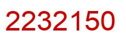 Number 2232150 red image