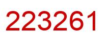 Number 223261 red image
