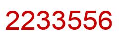 Número 2233556 imagen rojo