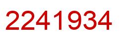 Number 2241934 red image