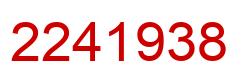 Number 2241938 red image