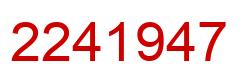 Number 2241947 red image