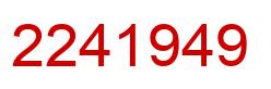 Number 2241949 red image