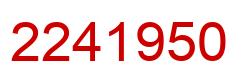 Number 2241950 red image