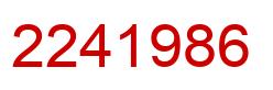 Number 2241986 red image