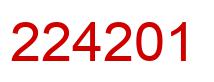 Number 224201 red image
