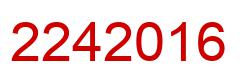 Number 2242016 red image