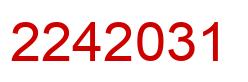 Número 2242031 imagen rojo