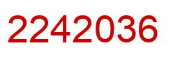 Número 2242036 imagen rojo
