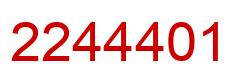 Número 2244401 imagen rojo