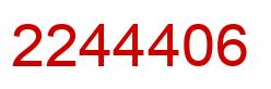 Number 2244406 red image
