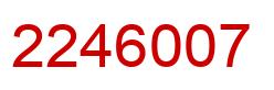 Number 2246007 red image