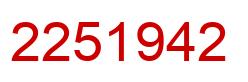Number 2251942 red image