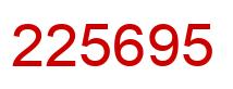 Número 225695 imagen rojo