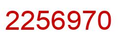 Número 2256970 imagen rojo