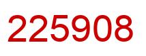 Number 225908 red image