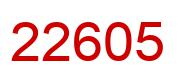 Number 22605 red image