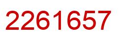 Number 2261657 red image