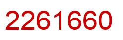 Number 2261660 red image