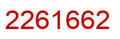 Number 2261662 red image