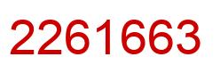 Number 2261663 red image