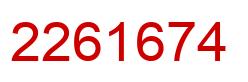 Number 2261674 red image