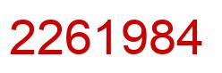 Number 2261984 red image