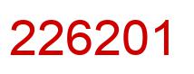 Number 226201 red image