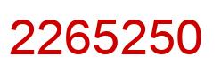 Number 2265250 red image