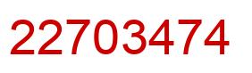 Number 22703474 red image