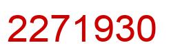 Number 2271930 red image